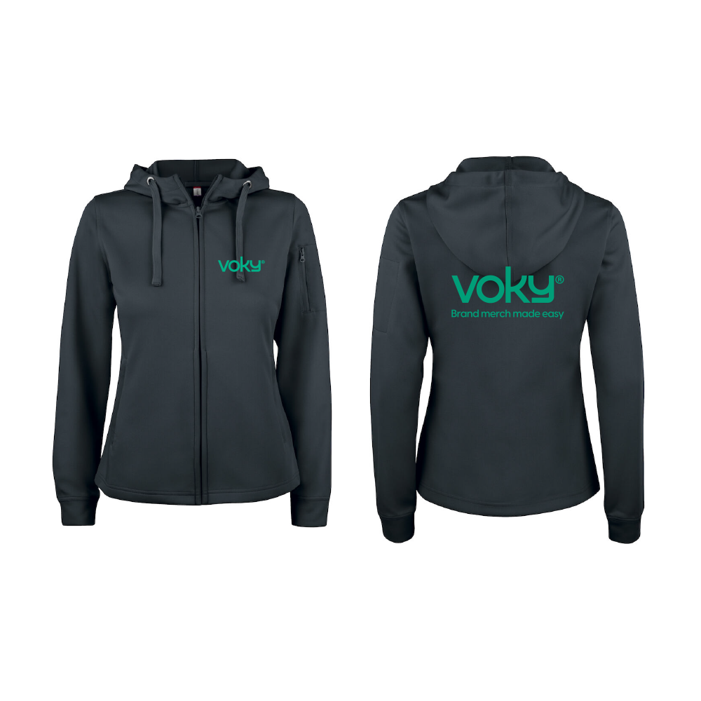 Basic Active Hoody FZ W Svart